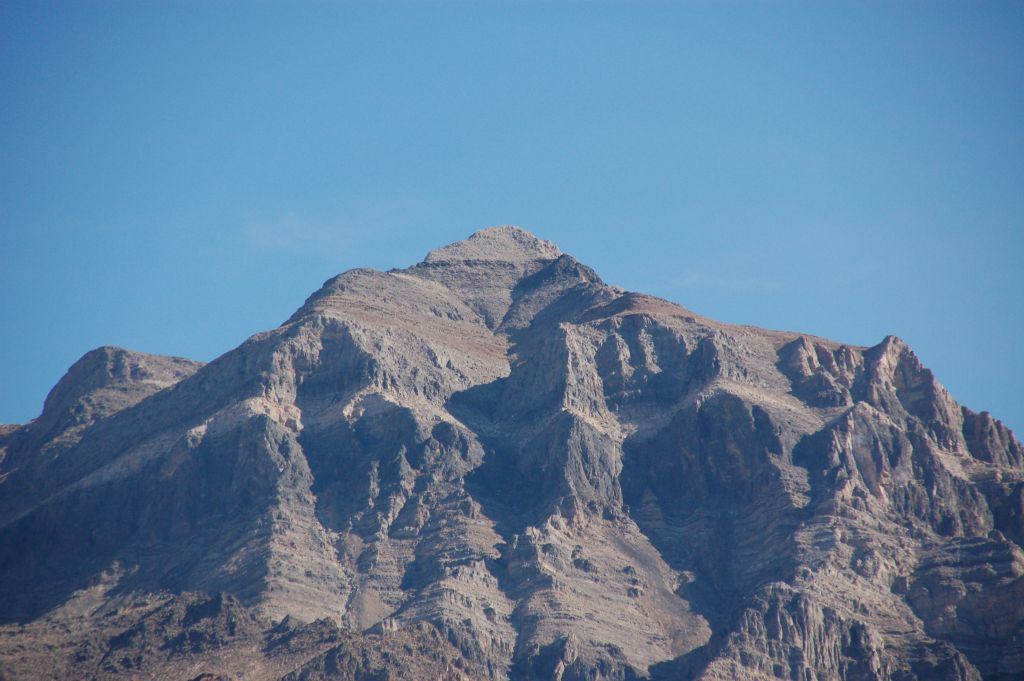 Looking straight up at the top of Pyramid Peak from far below:
